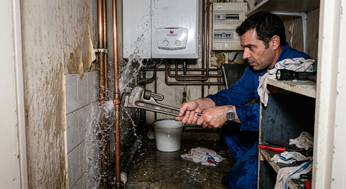 Réparation urgente fuite d'eau sur tuyauterie cuivre à Lyon 3